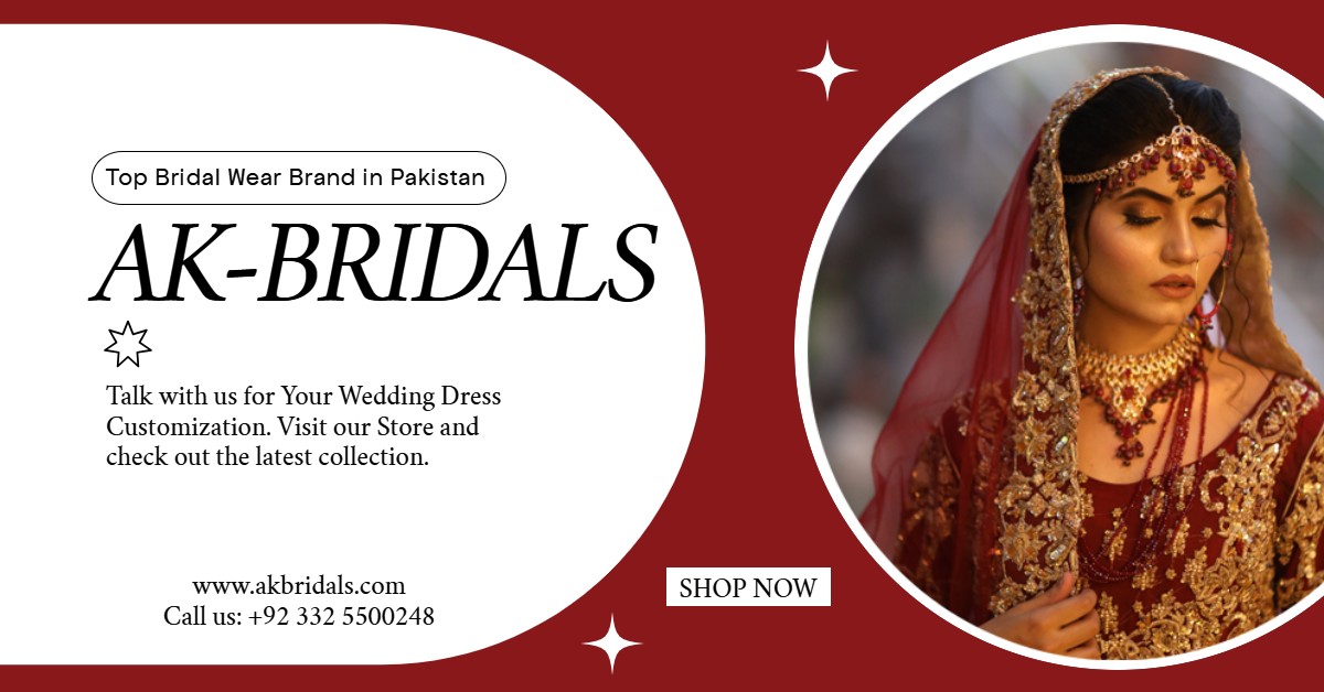 Buy latest Pakistani bridal dresses online with embroidery work. Akbridals promote wedding lehenga at cheap price