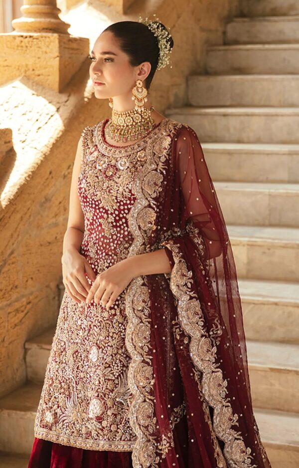 Elegance Redefined: The AK Bridals Signature Red Ensemble - Image 2